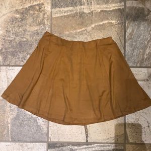 Camel skater mini skirt
